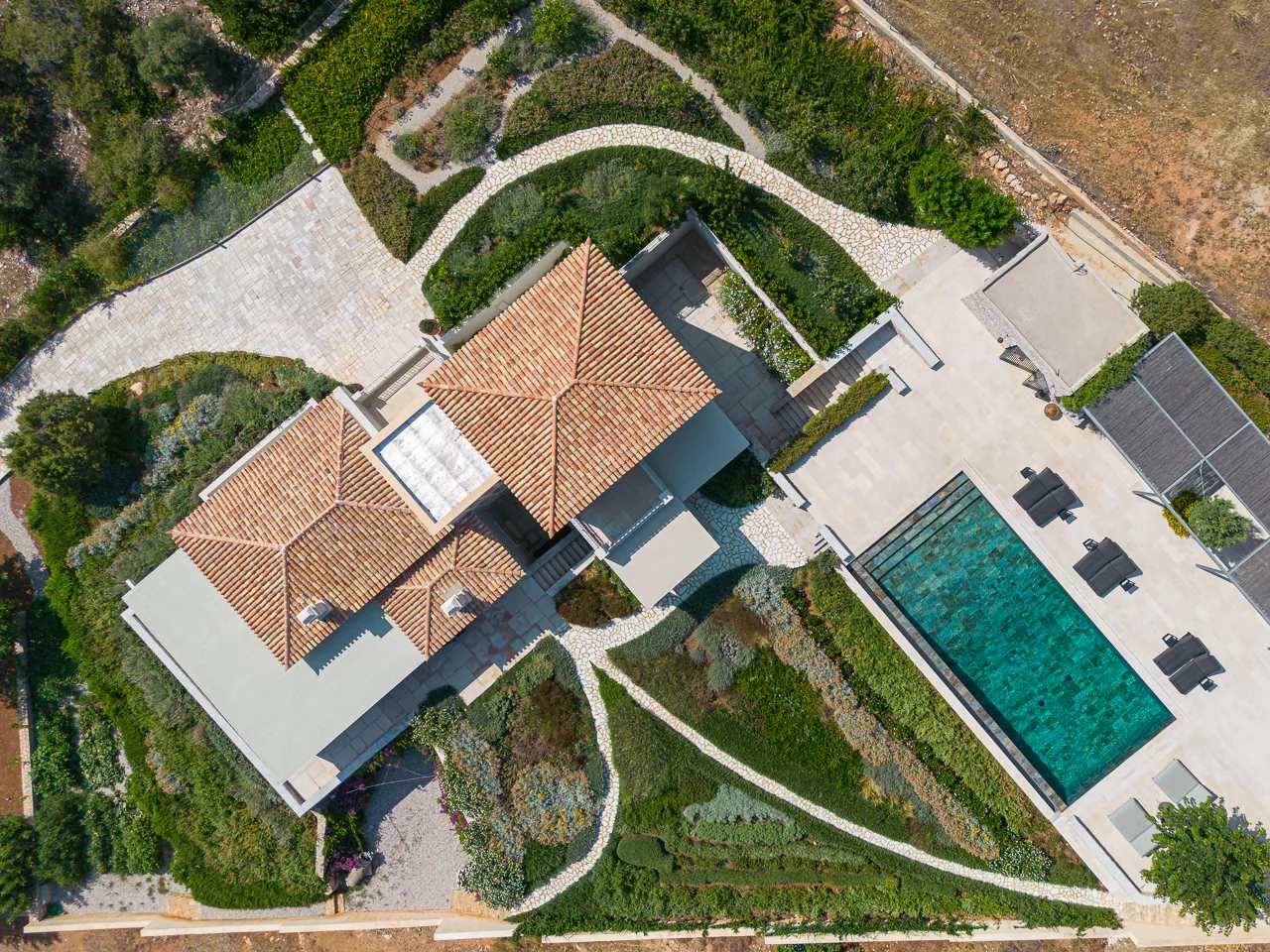 η βίλα από ψηλά